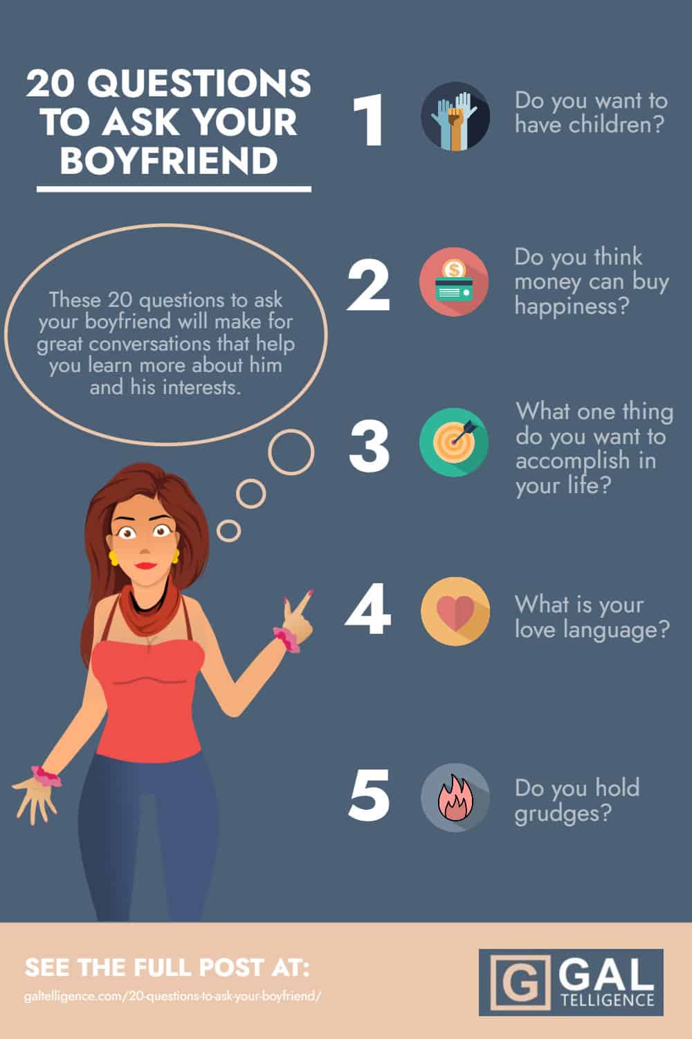 Infographic - 20 Questions to Ask Your Boyfriend