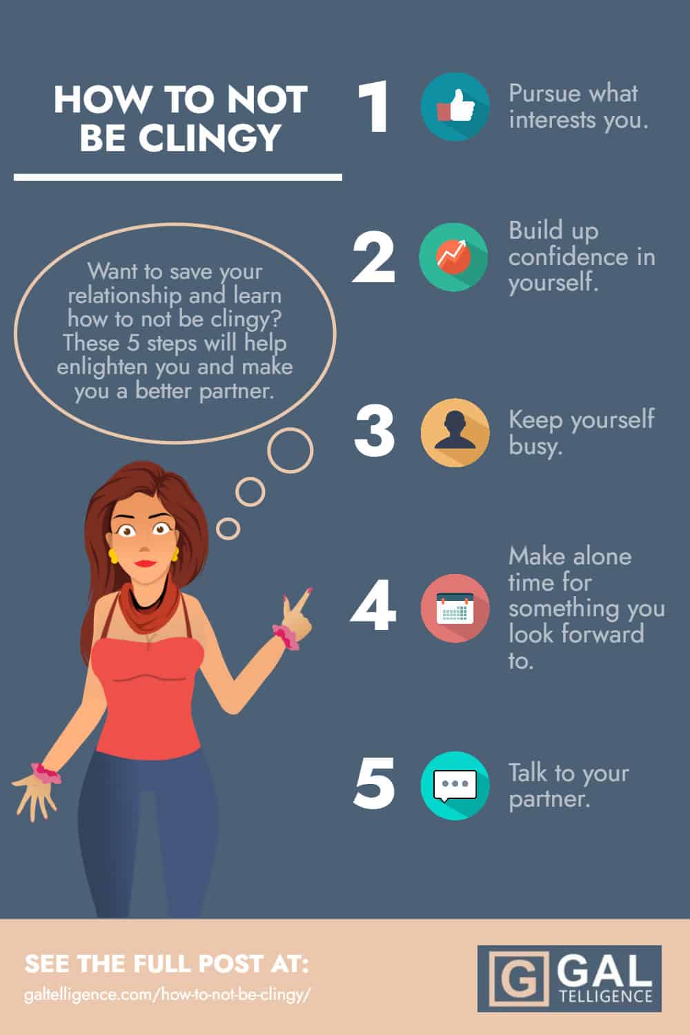 How to not be clingy - Infographic