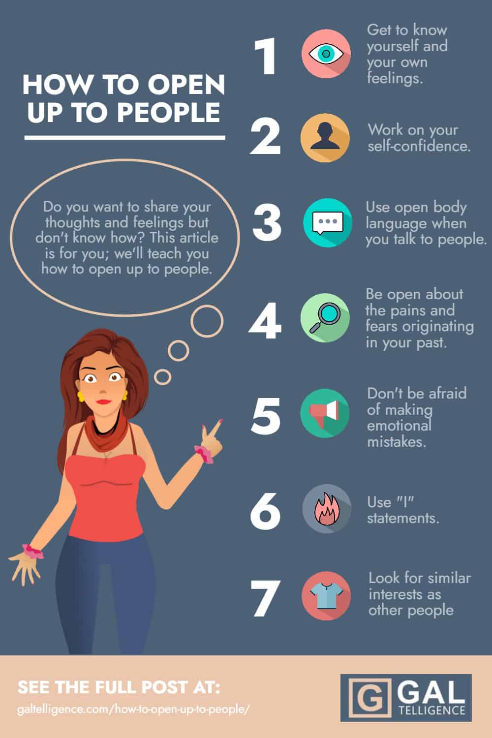 How to open up to people - Infographic