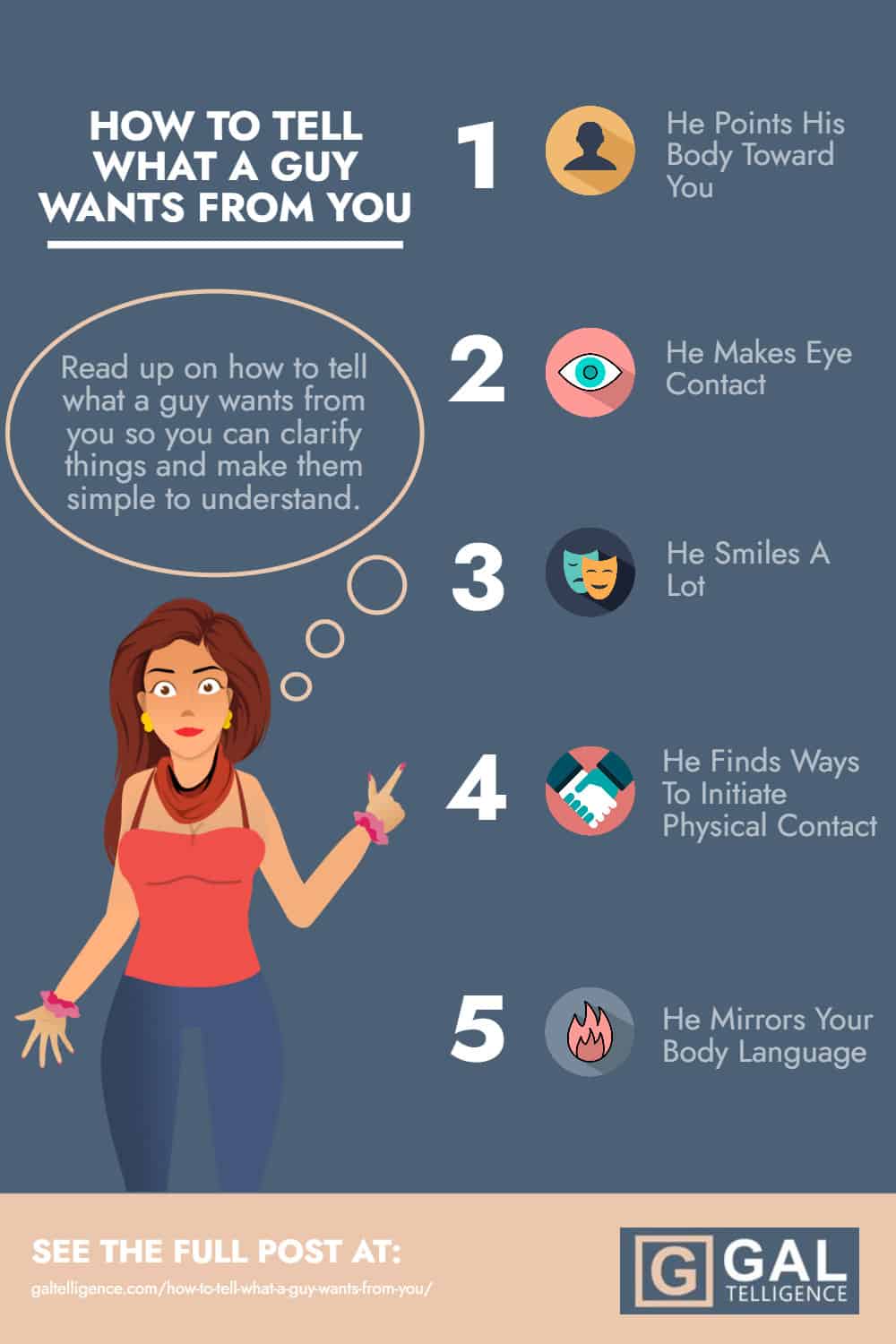 How to tell what a guy wants from you - Infographic