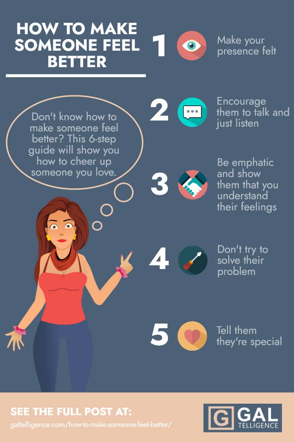 How to make someone feel better - Infographic