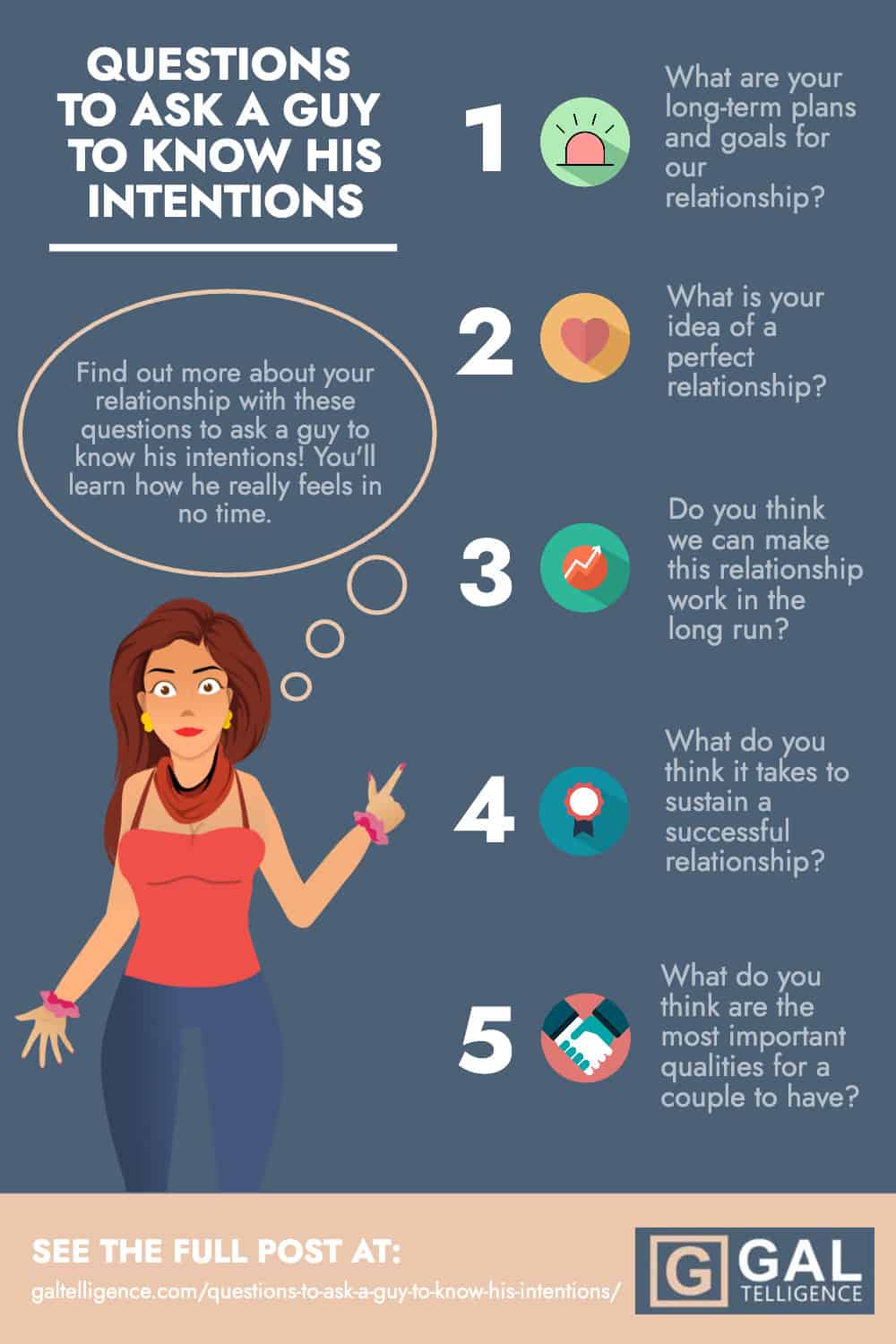 Infographic - Questions To Ask A Guy To Know His Intentions